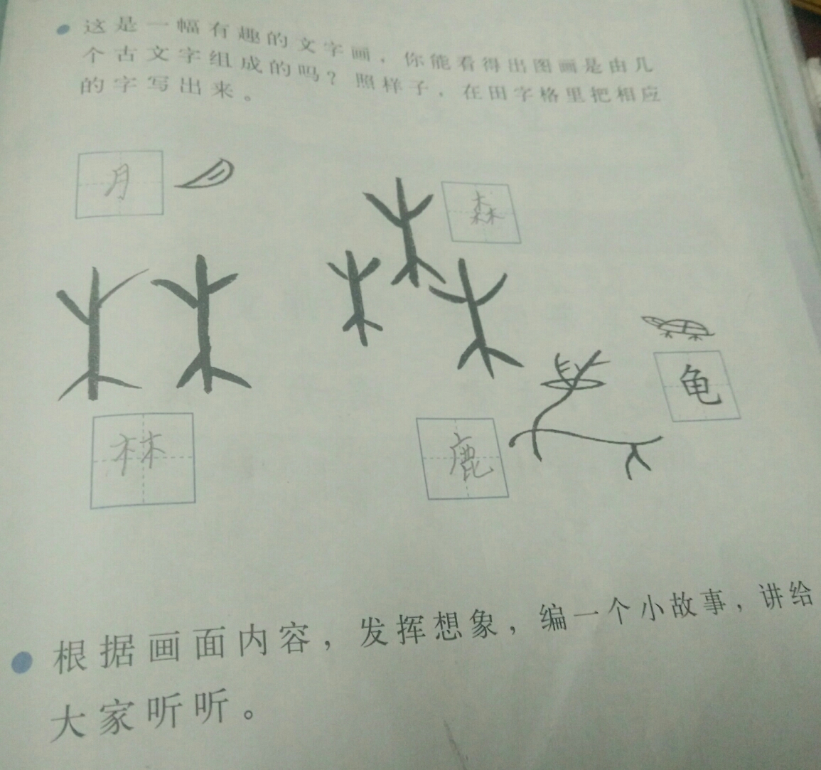 通过图画编故事 可以根据图画编写一个古代祖先怎么创造文字的故事,也