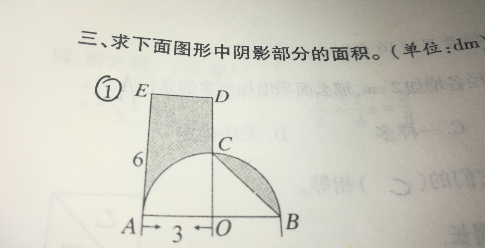 求阴影部分面积.