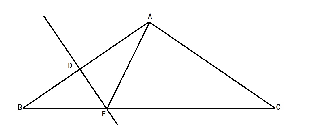 底边bc为2√3,顶角为120°的等腰三角形abc中,de垂直平分ab,交ab于d