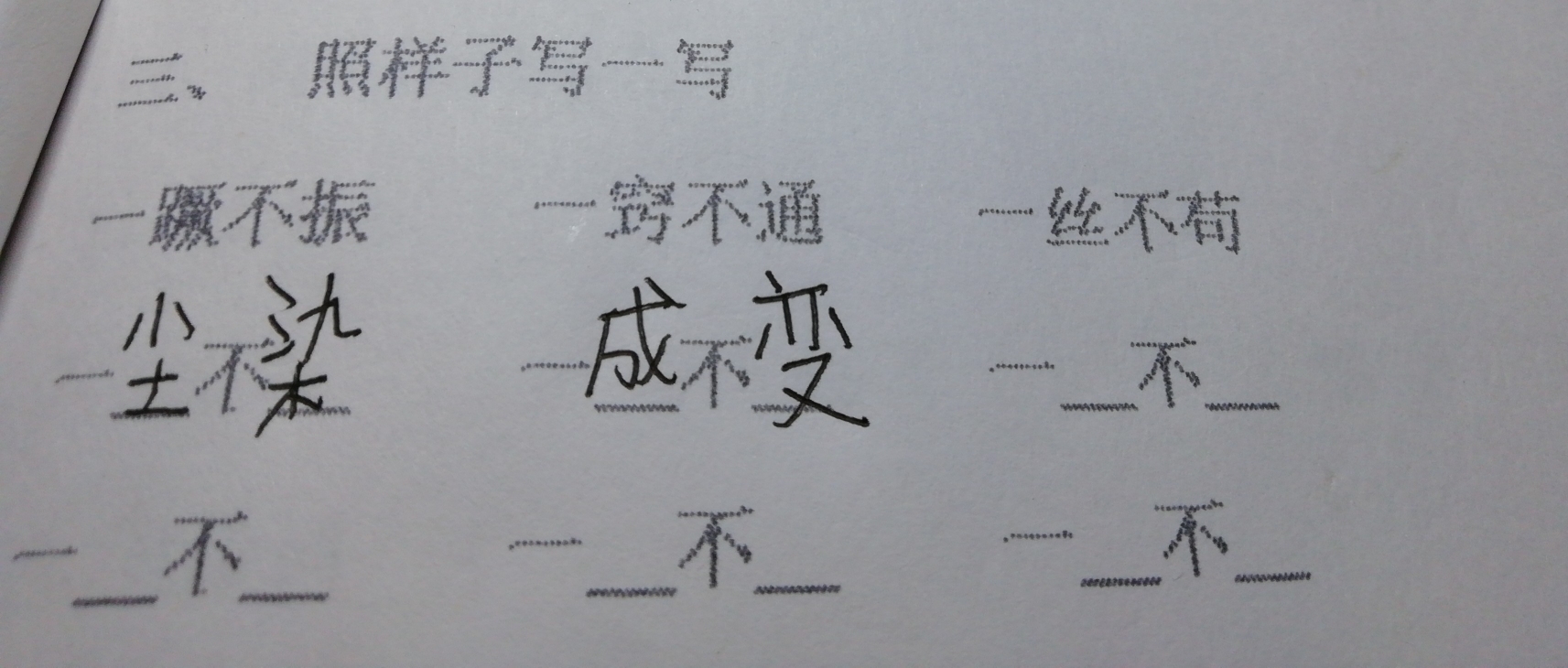 照样子,写一写.