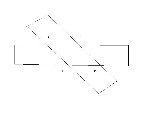 如图,两张宽为1cm的矩形纸条交叉叠放,其中重叠部分是四边形abcd,已知